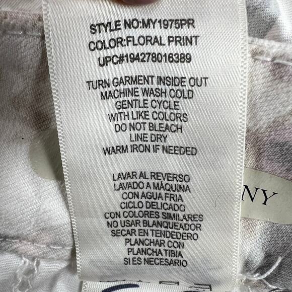 Seven7 Tummyless High Rise Skinny Pastel Floral Jeans Cream Pink Gray Size 10 - Picture 10 of 15